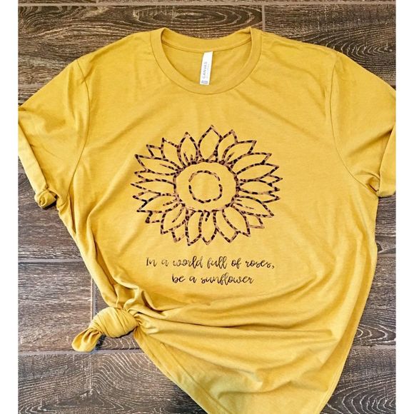 Sunflower Leopard Graphic Tee Shirt 